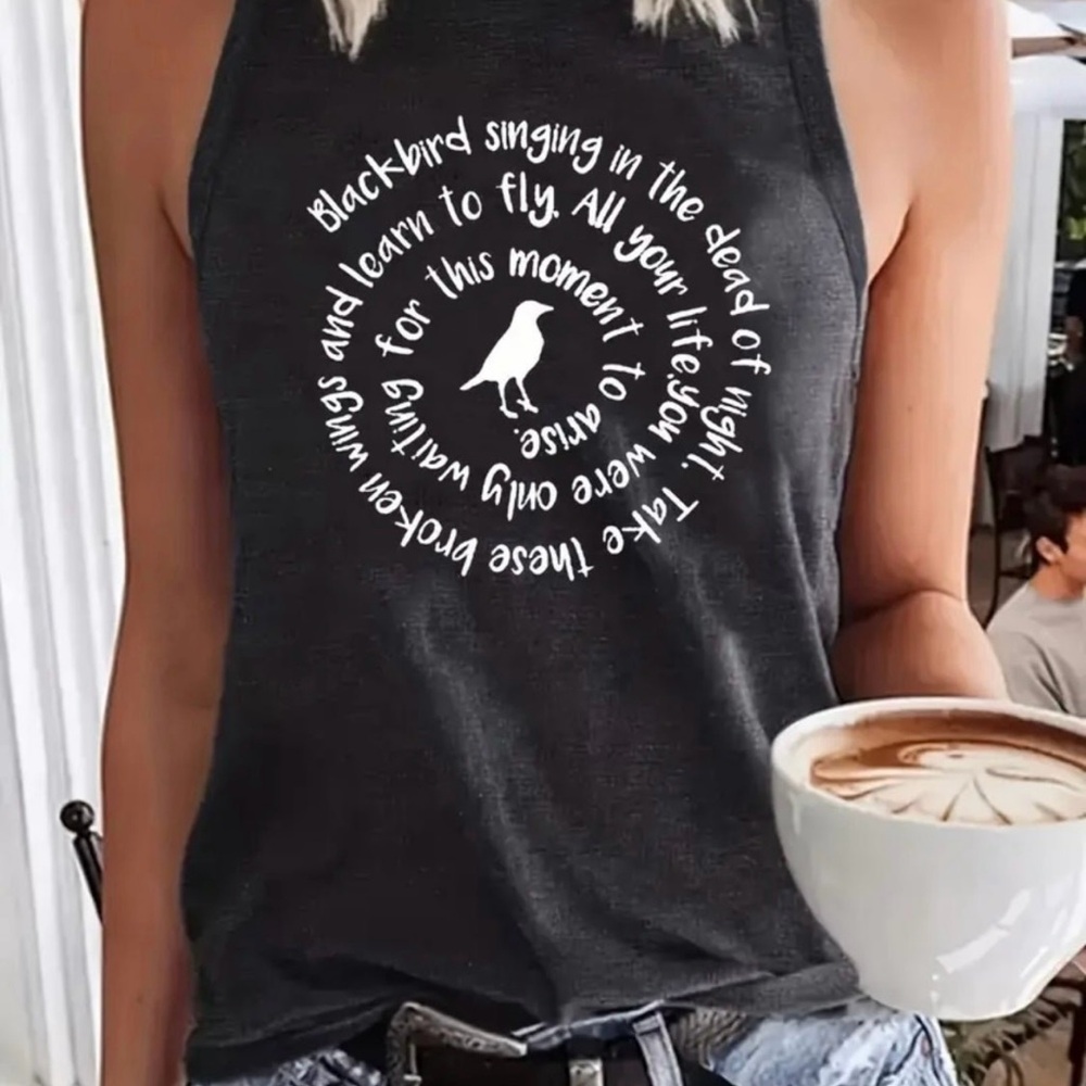 NEW Blackbird Small Razerback Tank Top